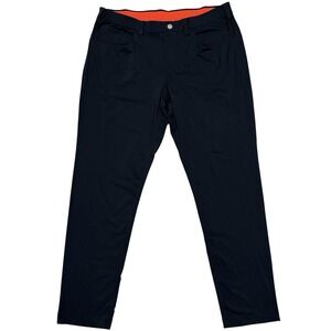 REDVANLY Kent Pull-On Golf Pants Mens XL Black Stretch Performance Flex Trousers